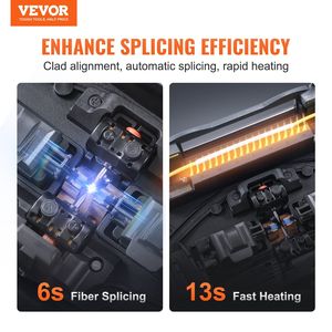 Giuntatrice a fusione per fibra ottica da 5 pollici con 4 motori, allineamento Clad 6S e riscaldamento 13S - Attrezzatura ottica - Product Image 2