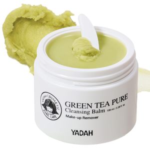 Bálsamo Limpiador de Té Verde YADAH 100ml, Desmaquillante, Limpiador Facial, Fórmula Sorbet-to-oil-to-milk, Oliva, Girasol, Jojoba - Product Image 1
