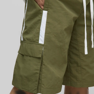 Nouveaux shorts cargo pour hommes confortables et durables avec cordon de serrage, prix de gros, poches latérales à rayures, 100% coton, séchage rapide - Product Image 3