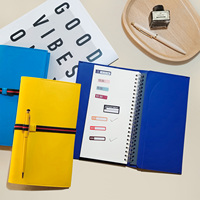 Nouveau journal de voyage élégant planificateur de couverture en cuir PU Pages intérieures remplaçables cahier avec bande élastique