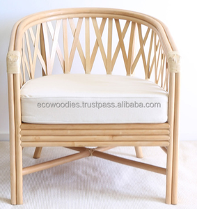 Natural Handmade Bamboo <b>Cane</b> Rocking <b>Chair</b> Back Support Armrest for Outdoor Use Eco-friendly Weather Resistant Bedroom Living - Product Image 4
