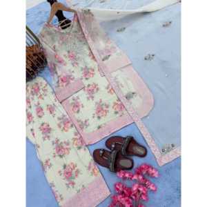 Conjunto Dupatta hermoso y parte inferior superior de ropa de fiesta para mujer de diseñador - Product Image 5