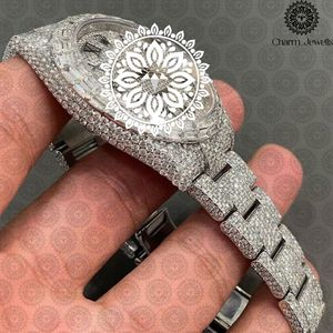 Montre de luxe pour homme en acier inoxydable Charm Jewells, cadran 40 mm, bracelet 20 mm, mouvement mécanique, étanche 10 bars, date automatique, fonction push - Product Image 2