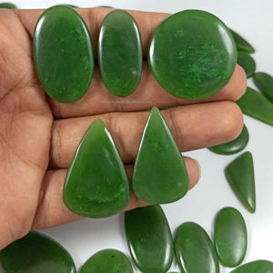 หยกเนฟไรต์ธรรมชาติทรงหลังเบี้ย ล็อตคริสตัลขัดเงา สำหรับบำบัดรักษา ทำด้วยมือ ขายส่ง พลอยหลวม - Product Image 1