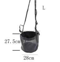 Sac à foin pour chevaux, écologique, élastique, réglable, couleur unie, confortable pour l'alimentation du cou