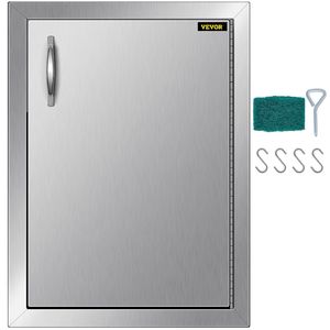 Porta singola accesso 16X22 pollici verticale a isola a destra battente in acciaio inox per riporre la cucina all'aperto - Product Image 1