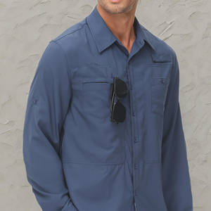 Chemise de randonnée pour homme, tissu confortable et respirant, chemise de pêche à séchage rapide, motif uni, chemise de randonnée pour homme - Product Image 6