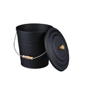 Nouveauté : Paniers à foyer en fer avec revêtement en poudre galvanisé noir, seau à charbon avec poignée, taille, forme et couleur personnalisables - Product Image 3