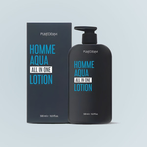 ครีมบำรุงผิวหน้า Puredeom Korean K-Beauty Homme Aqua All-In-One Lotion 500 มล. 1 ชิ้น ผลิตในเกาหลี เหมาะสำหรับทุกสภาพผิว - Product Image 6