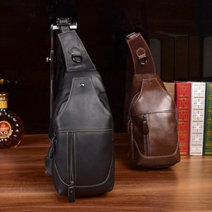 Sacs de poitrine en cuir pour hommes Mini Sling Crossbody Single Shoulder Bag MBF-0638 - Product Image 5