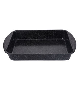 Plat à rôtir rectangulaire en acier carbone de qualité supérieure avec revêtement antiadhésif en granit multicouche, compatible four et distribution uniforme de la chaleur - Product Image 1