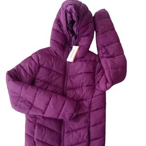 แจ็กเก็ตผู้หญิงผ้าโพลีเอสเตอร์ย้อมสีล้วนดีไซน์ลายขนเป็ด - Product Image 2