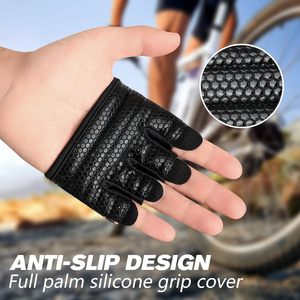 Guantes de Entrenamiento, Guantes Cortos de Microfibra para Levantamiento de Pesas con Protección Completa de la Palma y Agarre Extra, Cross Training, Powerlifting - Product Image 4