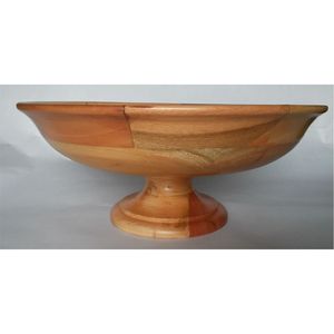 Bol décoratif en bois de manguier fait main, bol à fruits rond en bois sur pied, bol de service pour la table de cuisine, décoration de la maison, centre de table - Product Image 5