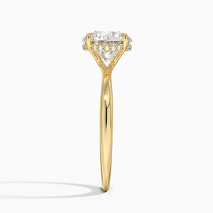 Bague solitaire en diamant rond à halo caché - Product Image 3