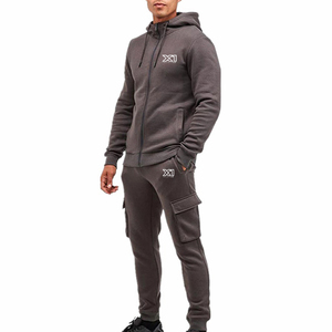PREDATEX INDUSTRIES Survêtement d'hiver pour homme, demi-zip, deux pièces, uni, décontracté, antibactérien, respirant, 100% coton polaire - Product Image 1