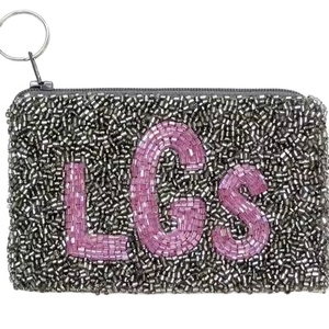 Wholesale Mardi Gras Sequined <b>Beaded</b> Coin Purse with Zipper Closure <b>Large</b> Capacity Polyester - Product Image 1