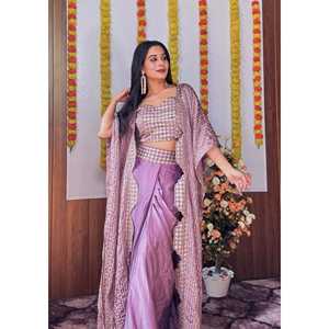 ชุดราตรีสไตล์อินโด-เวสเทิร์นสำหรับงานปาร์ตี้ ประดับด้วยงานปักเลื่อม - Product Image 2