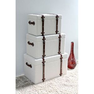 Rectangular Metal Storage <b>Box</b> Set Classic Design Hinged Lid <b>Stacking</b> Feature Blue Orange Beige Sundries Organizer - Product Image 2
