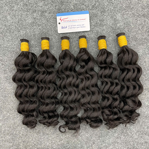 Cabello Humano Vietnamita 100% Natural, Rizado al Vapor, para Trenzas, Color Negro - Product Image 6