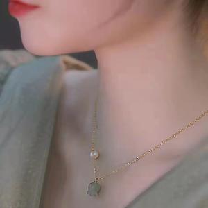 Collar de Plata S925 con Perla de Orquídea Hotan Yuling, Cadena Natural, Estilo Chino, Retro, Lujoso, Simple, para un Público Exclusivo - Product Image 1