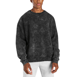 Sudaderas Ligeras Deportivas Casuales con Lavado Ácido, Oversize, Nueva Moda, Sudaderas Tie Dye para Hombre, 100% Algodón, 380g, Básicas - Product Image 1