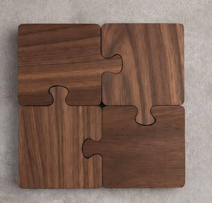 Sous-verres en bois réutilisables, design moderne, personnalisables, pour la décoration intérieure moderne - Product Image 4
