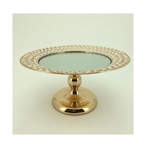 Support de présentation de gâteaux en aluminium métallique fait main pour la décoration de table de desserts et de mariages - Product Image 4