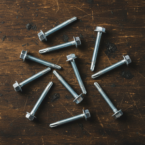 Anti-Rust Zinc Plated Hex Washer Head Fasteners - High Quality Deep Coarse Thread Steel <b>Screws</b> - Product Image 5