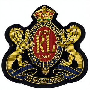 Badges en fil de métal 3D de luxe / Ralf Laurena / Polo pour robe de luxe - Product Image 1