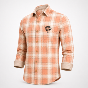 Camisa a cuadros de franela de alta calidad para hombre, fabricada a medida, de manga larga, informal, con botones, de algodón. - Product Image 6