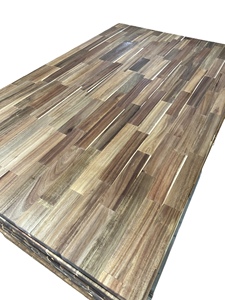 Encimeras articuladas con los dedos de madera de acacia, Panel de cera, acabado de aceite, cocina, comedor, baño, uso doméstico al aire libre, superficie sólida, superficie sólida - Product Image 4