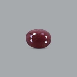 Rubis indien rouge certifié naturel, 15,4 carats, taille ovale, pierre précieuse non montée pour bijoux fins - Product Image 1