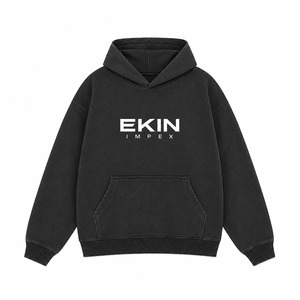 เสื้อฮู้ดดี้โอเวอร์ไซส์แบบสั่งทำพิเศษ ผ้าฝ้ายฟลีซพรีเมียม สวมใส่ได้ทั้งชายและหญิง สไตล์ลำลองแนวสตรีทแวร์ - Product Image 1