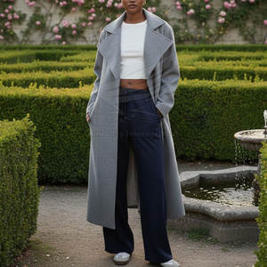 Manteau long tendance pour femme, hiver, logo personnalisé, toile, laine, respirant, coupe confortable - Product Image 6