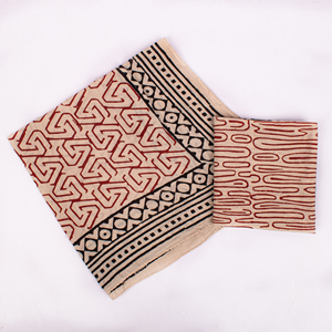 Ensemble de 2 bandanas en coton imprimés à la main, style Bagru indien, bohème, écologique, respirant, utilisable en toutes saisons, pour la tête et le cou - Product Image 2