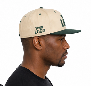 Gorra de Béisbol de 6 Paneles con Visera Plana y Logotipo Bordado Personalizado, Gorra de Dos Tonos con Cierre a Presión, Gorra de Marca Privada - Product Image 2