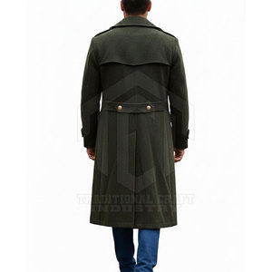 Manteau d'hiver en laine de haute qualité pour hommes - Vêtement d'extérieur élégant et respirant avec garniture en fourrure, tissu durable, options personnalisables, fabrication en usine - Product Image 2
