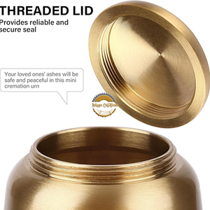Personalized Funeral <b>Ashes</b> Urn Luxury Handcrafted Metal Memorial Urn Durable Aluminum Cremation Urn for Adults Premium - Product Image 6