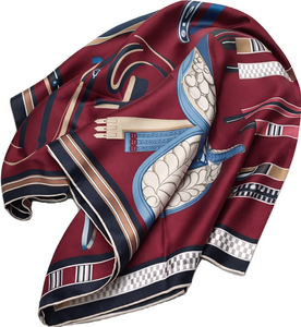 Tela de satén de lujo personalizada con estampado para bufandas, para promoción, publicidad y marketing de marcas europeas, israelíes e isleñas, OEM ODM - Product Image 3