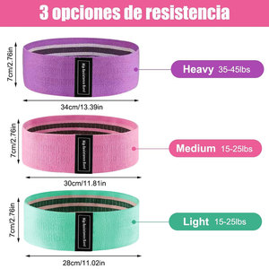 BOXIRO SPORTS - Juego de Bandas de Resistencia para Cadera, Diseño Deportivo Transpirable con Bucle de Nailon para Glúteos - Colores y Tamaños Personalizables - Product Image 2