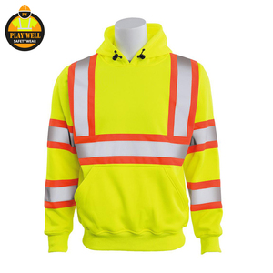 Ventes en gros de sweats à capuche de travail d'hiver personnalisés avec logo, haute visibilité, réfléchissants, fluorescents, pour les travailleurs - Product Image 5