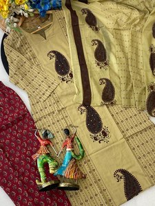 TENNECY - Hermosa Kurta de Algodón Jaipuri de Alta Calidad para Mujer, Tela de 60x60, Largo hasta el Tobillo, para Fiestas y Bodas, Diseño de 3 Piezas, Ropa Festiva - Product Image 6