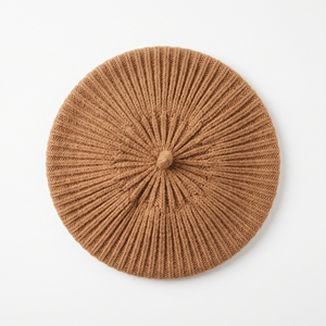 Women's Winter Ribbed Knit <b>Beret</b> Classic Warm Casual Hat OEM ODM Wholesale Factory Custom Logo Low MOQ - Product Image 3