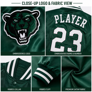 Custom Cropped Satin Varsity <b>Jacket</b> Women Embroidered Team Logo Front Player Name Number Back Fashion Streetwear Wholesale Maker - Product Image 4