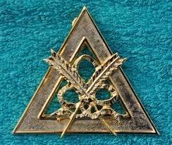 Collier de chaîne maçonnique Royal Arch, bijou de Scribe du chapitre, avec gants, en tissu Valvat - Product Image 3