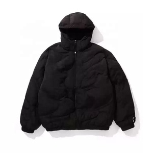Veste d'hiver matelassée pour homme sur mesure, avec capuche amovible, imperméable, coupe-vent, épaisse, OEM - Product Image 2