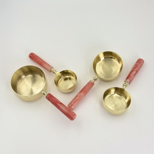 Tazas y Cucharas Medidoras de Acero Inoxidable con Mango de Resina para Café en Polvo, para Uso en Cocina, Hotel y Restaurante, Precio Bajo, Venta al Por Mayor - Product Image 4