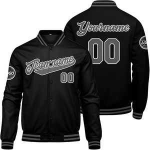 Veste bomber universitaire personnalisée OEM de haute qualité pour hommes, avec broderie, style hiver chaud, logo personnalisé sur le devant - Product Image 5