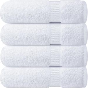 Serviettes d'hôtel de luxe 5 étoiles, logo personnalisé, blanches, 100% coton - Product Image 4